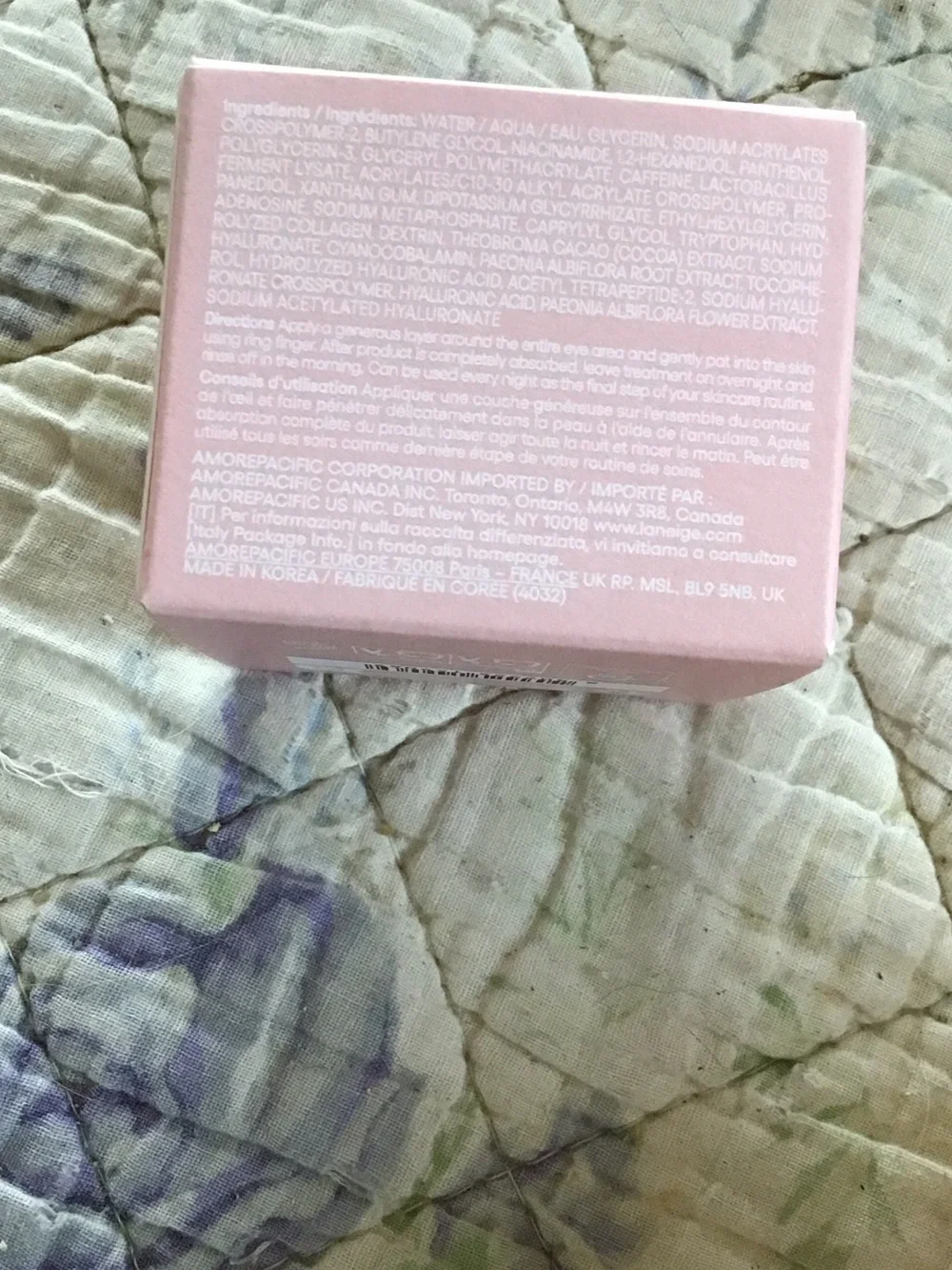 New LANEIGE Bouncy & Firm Eye Sleeping Mask